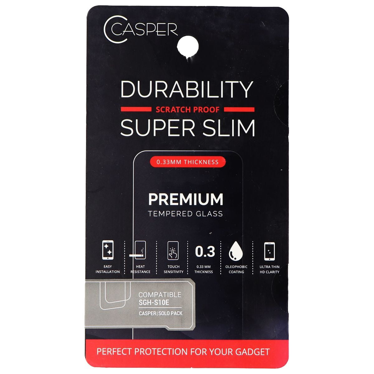 Casper Premium Tempered Glass Screen Protector for Samsung Galaxy S10e - Clear Cell Phone - Screen Protectors Casper - Simple Cell Bulk Wholesale Pricing - USA Seller