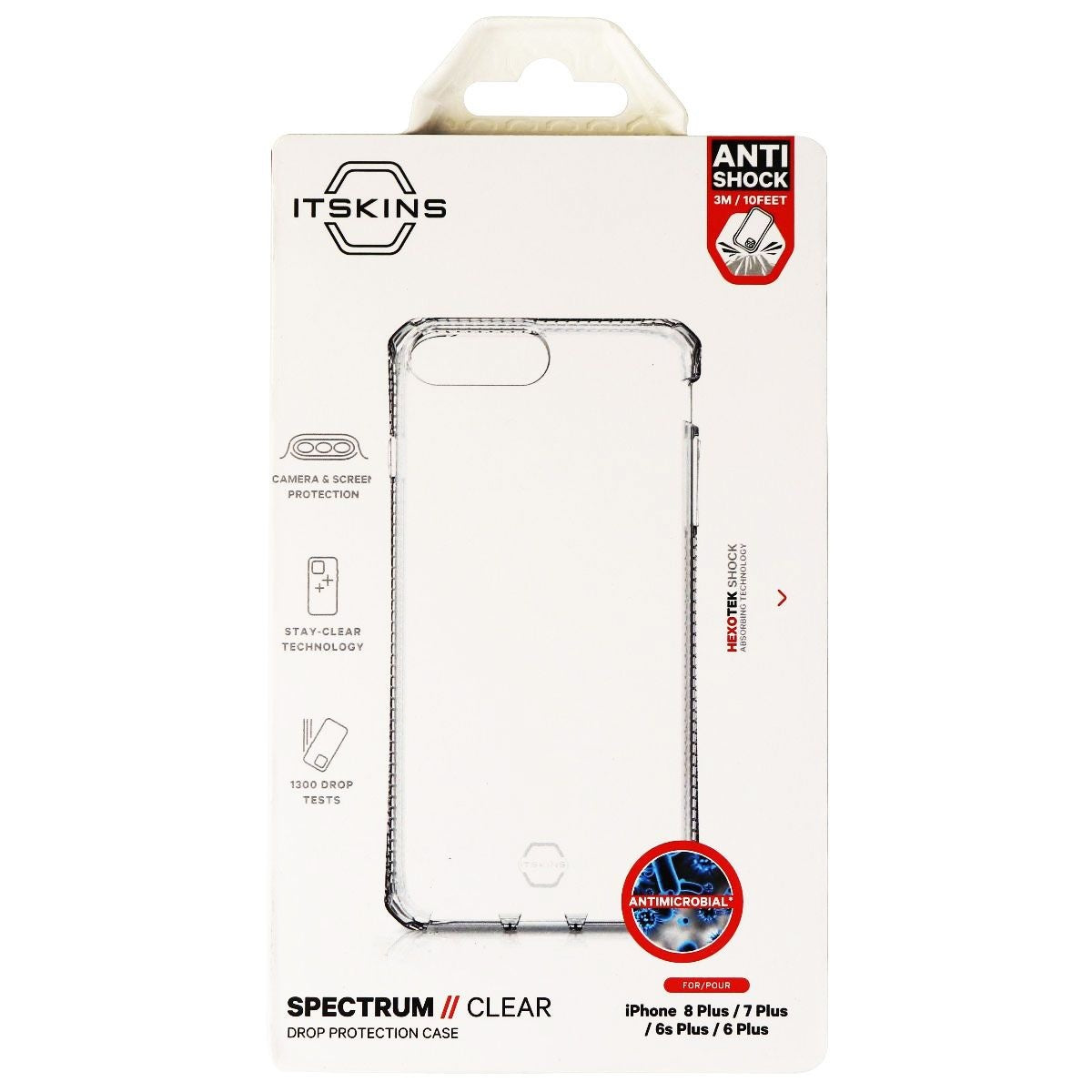 ITSKINS Spectrum Clear Series for Apple iPhone 8 Plus / 7 Plus / 6s Plus - Clear Cell Phone - Cases, Covers & Skins ITSKINS - Simple Cell Bulk Wholesale Pricing - USA Seller