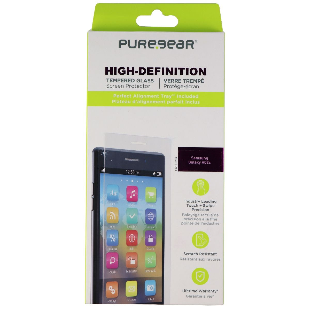 PureGear HD Tempered Glass Screen Protector w/Alignment Tray for Galaxy A02s Cell Phone - Screen Protectors PureGear - Simple Cell Bulk Wholesale Pricing - USA Seller