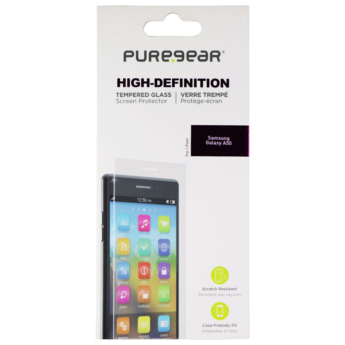 PureGear High-Definition Tempered Glass for Samsung Galaxy A50 - Clear Cell Phone - Screen Protectors PureGear - Simple Cell Bulk Wholesale Pricing - USA Seller