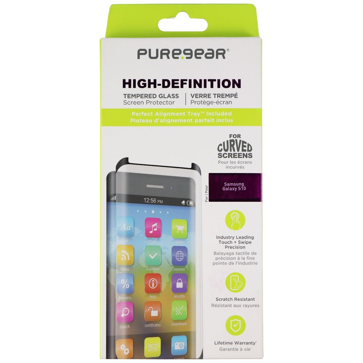 PureGear Tempered Glass Screen Protector for Samsung Galaxy S10 - Clear Cell Phone - Screen Protectors PureGear - Simple Cell Bulk Wholesale Pricing - USA Seller