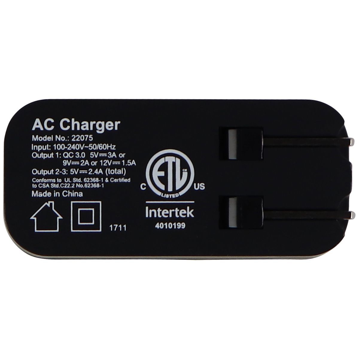 mWorks! mPOWER! 3 Port Quick Charge Wall Charger - Black Cell Phone - Chargers & Cradles mWorks! - Simple Cell Bulk Wholesale Pricing - USA Seller