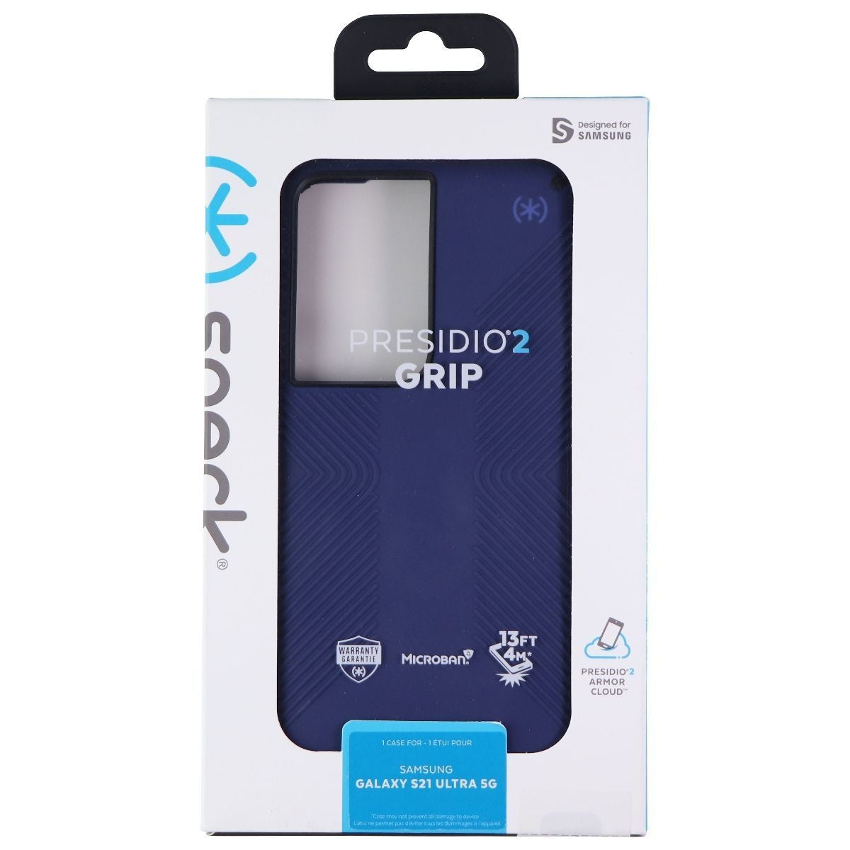 Speck Presidio2 Grip Case for Samsung Galaxy S21 Ultra 5G - Coastal Blue/Black Cell Phone - Cases, Covers & Skins Speck - Simple Cell Bulk Wholesale Pricing - USA Seller