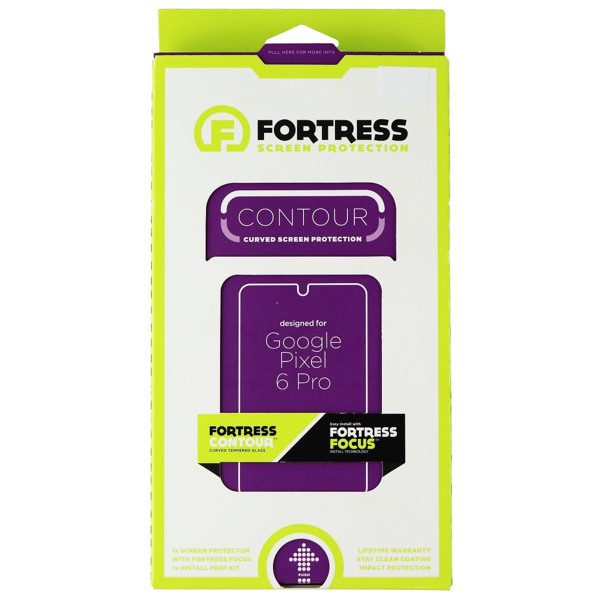 Fortress Contour Curved Screen Protector for Google Pixel 6 Pro - Clear Cell Phone - Screen Protectors Fortress - Simple Cell Bulk Wholesale Pricing - USA Seller