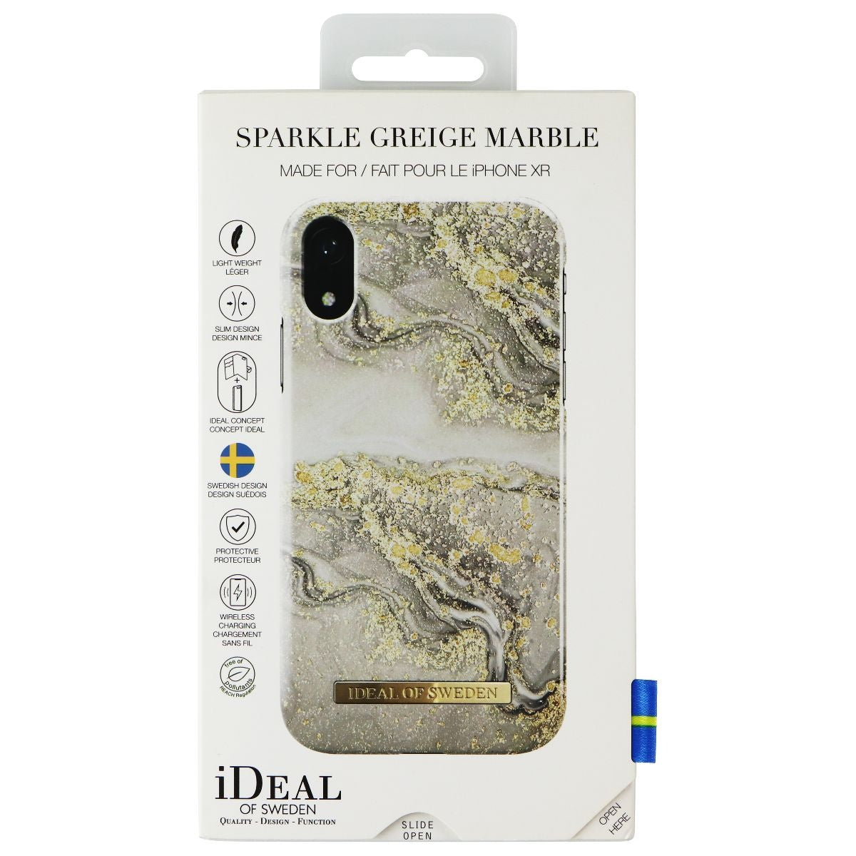 iDeal of Sweden Printed Case for Apple iPhone XR - Sparkle Greige Marble Cell Phone - Cases, Covers & Skins iDeal of Sweden - Simple Cell Bulk Wholesale Pricing - USA Seller