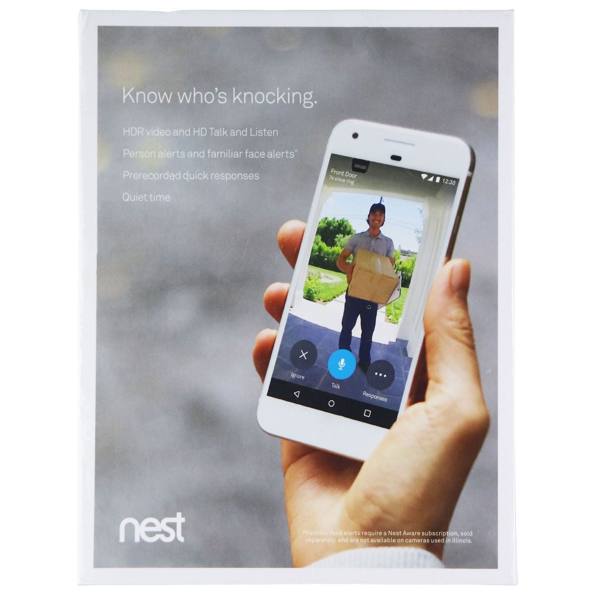 Nest Hello Smart Wi-Fi Video Doorbell - White/Black (NC5100US) Home Improvement - Other Home Improvement Nest - Simple Cell Bulk Wholesale Pricing - USA Seller