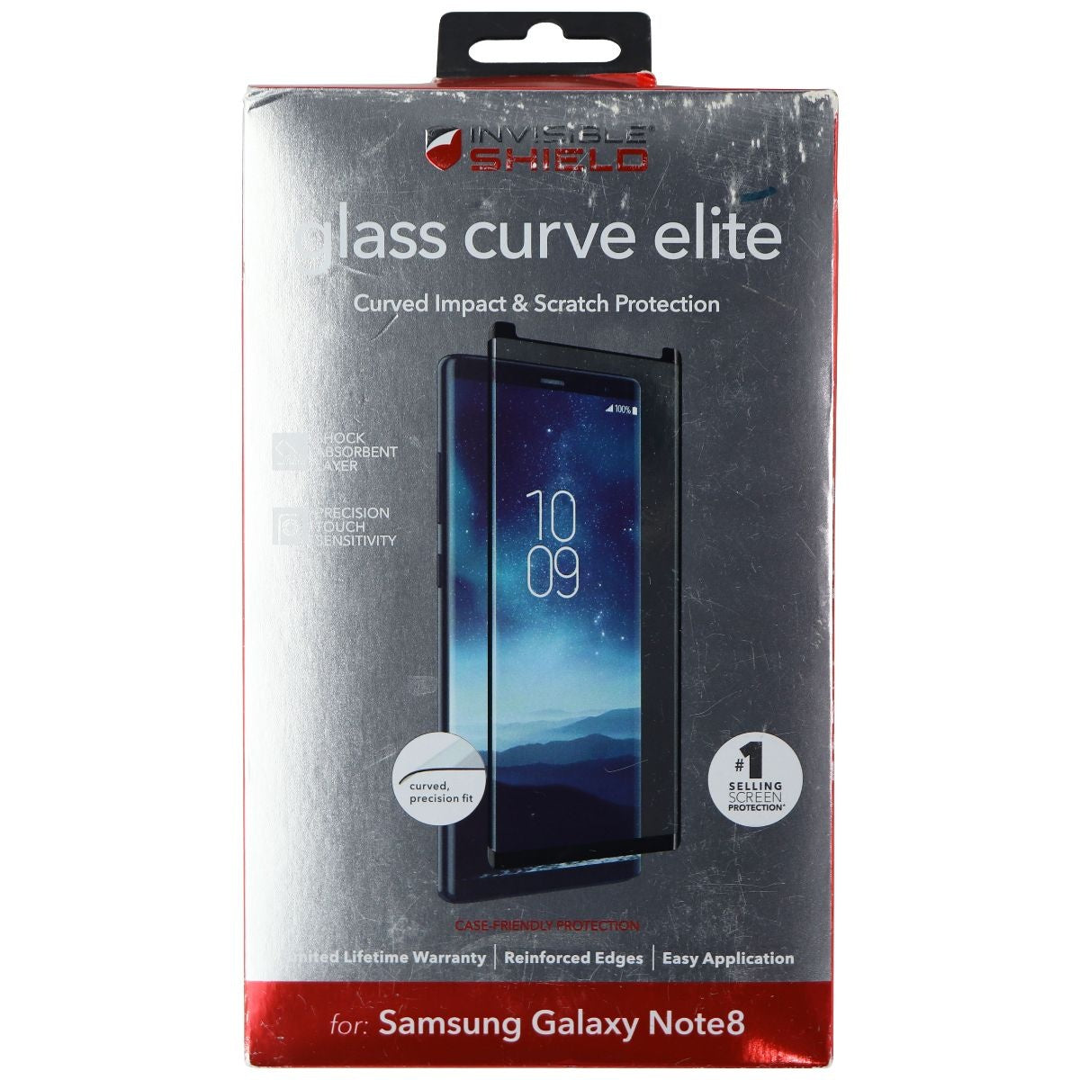 ZAGG InvisibleShield (Glass Curve Elite) Protector for Samsung Note8 - Clear Cell Phone - Screen Protectors Zagg - Simple Cell Bulk Wholesale Pricing - USA Seller