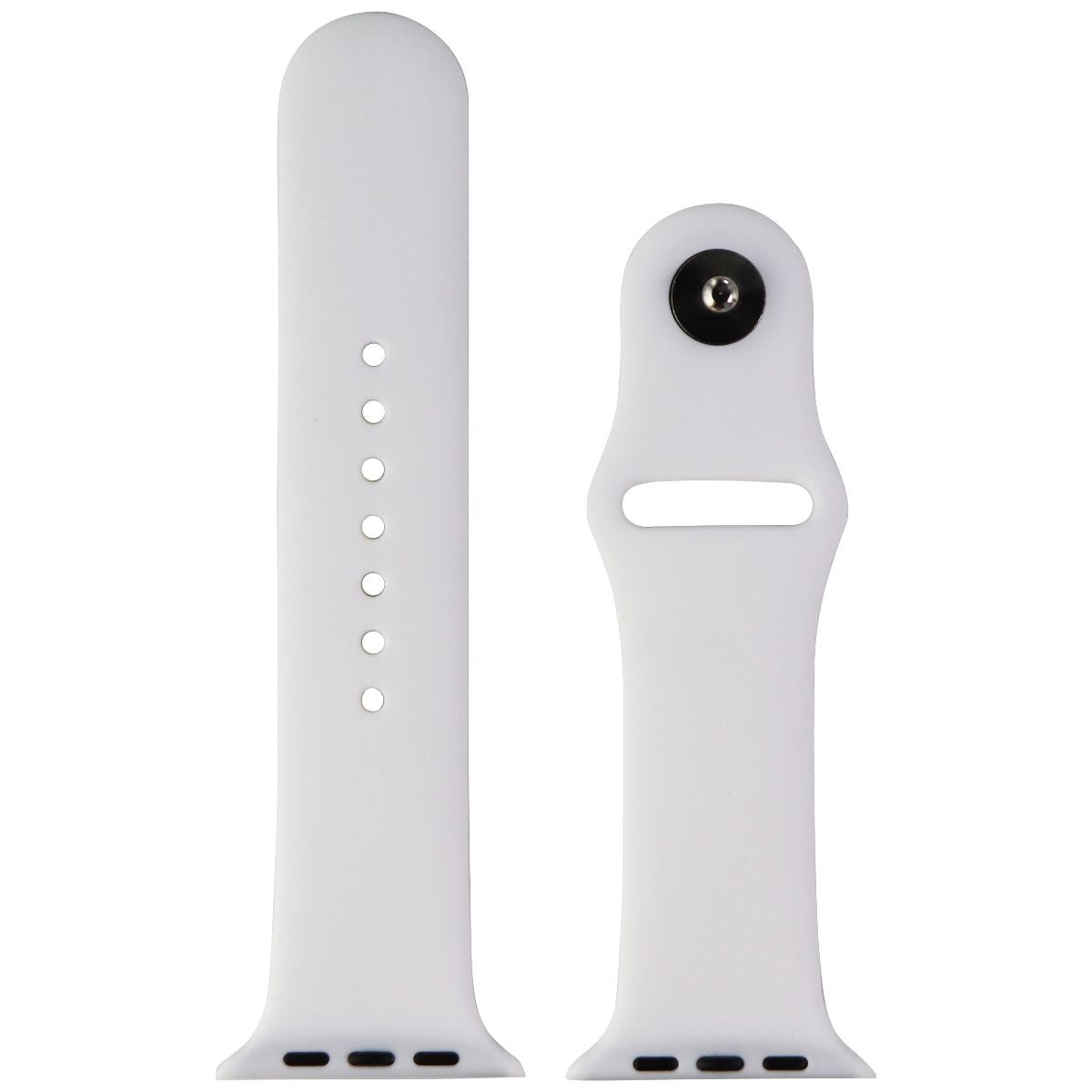Silicone Watch Band for Apple Watch 42/44/45mm Cases - White - Small Smart Watch Accessories - Watch Bands Unbranded - Simple Cell Bulk Wholesale Pricing - USA Seller