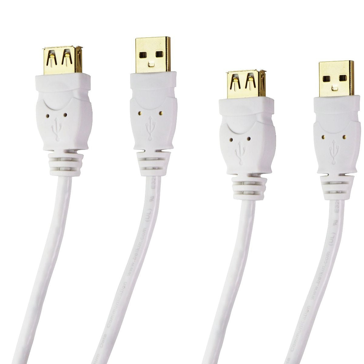 2x Belkin (HA154ZM/A) Extension Data Cables for USB Devices - White Cell Phone - Cables & Adapters Belkin - Simple Cell Bulk Wholesale Pricing - USA Seller