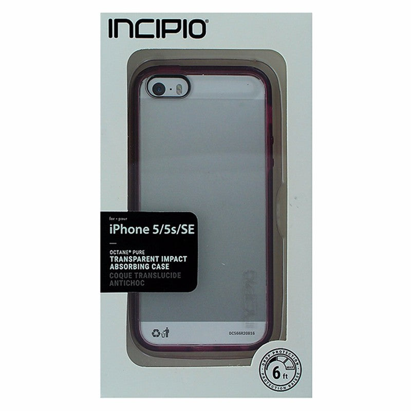 Incipio Octane Pure Hybrid Case for Apple iPhone 5/5S/SE - Clear / Dark Pink Cell Phone - Cases, Covers & Skins Incipio - Simple Cell Bulk Wholesale Pricing - USA Seller