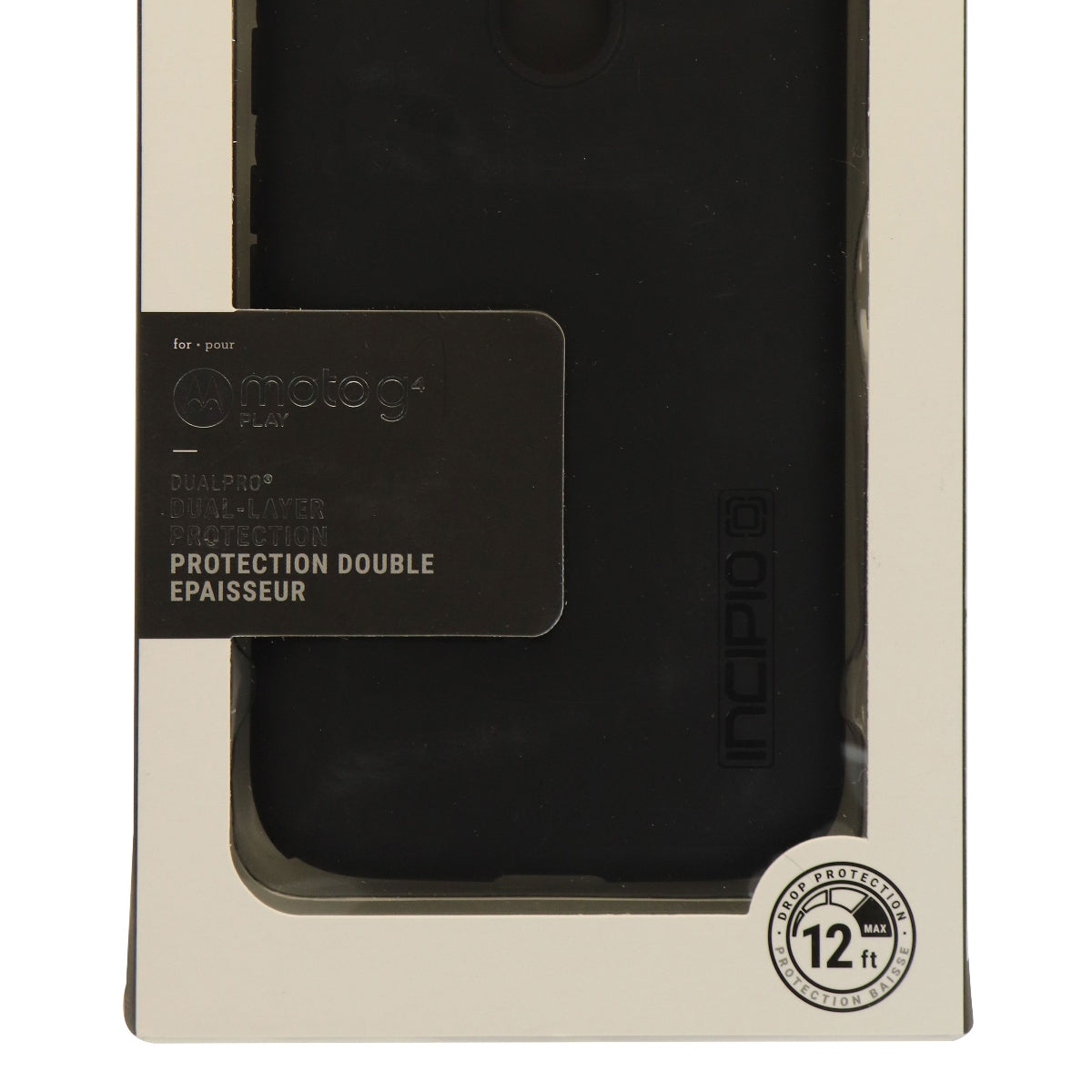 Incipio DualPro Series Protective Case Cover for Motorola Moto G4 Play - Black Cell Phone - Cases, Covers & Skins Incipio - Simple Cell Bulk Wholesale Pricing - USA Seller