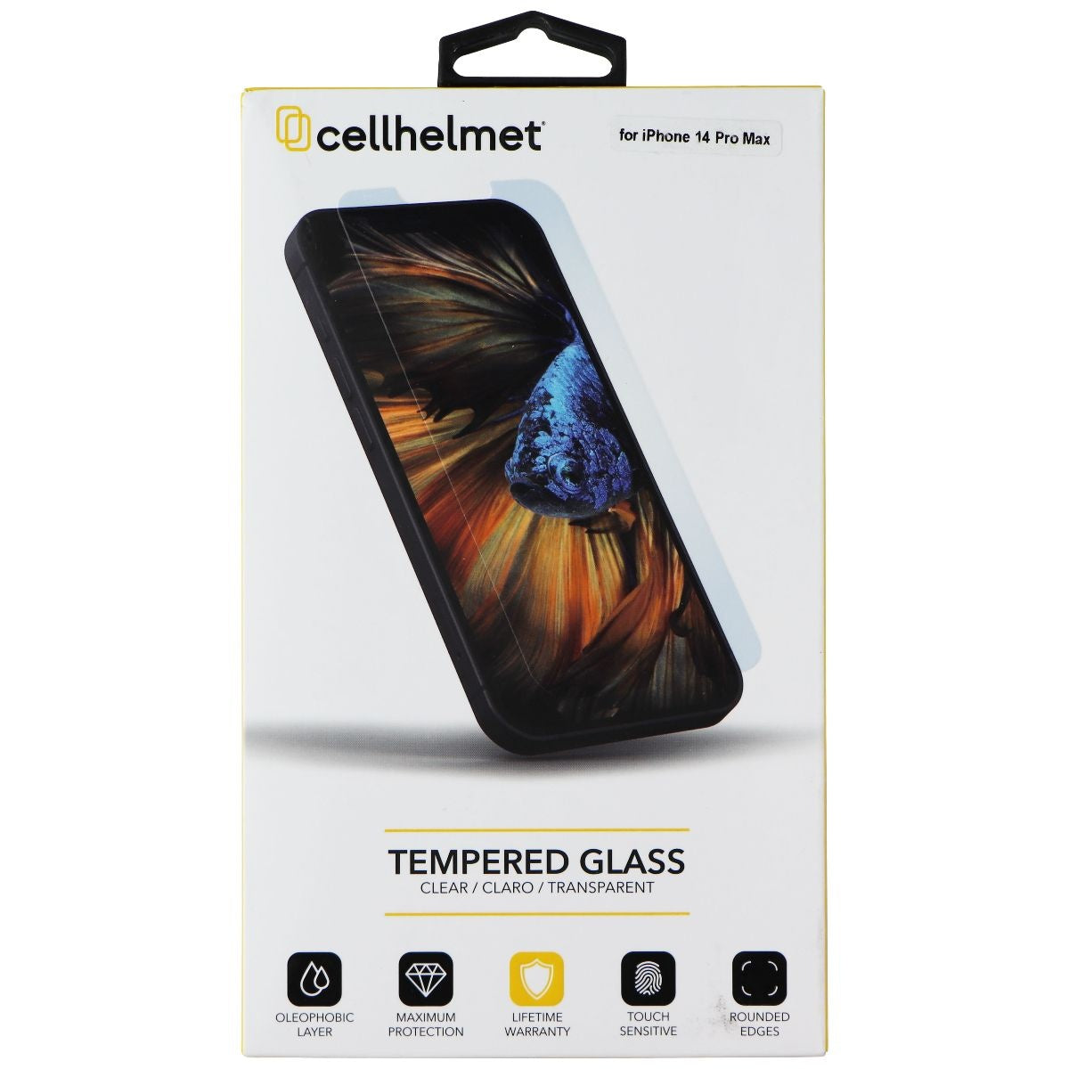 CellHelmet Tempered Glass for Apple iPhone 14 Pro Max - Clear Cell Phone - Screen Protectors CellHelmet - Simple Cell Bulk Wholesale Pricing - USA Seller