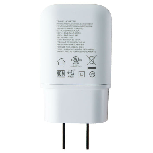 LG (9V/1.8A) Fast Charge Wall Charger Single USB Adapter - White (MCS-H06WA)