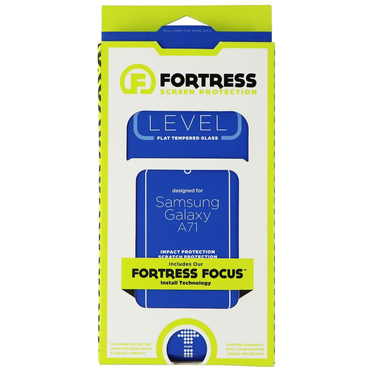 Fortress LEVEL Flat Tempered Glass for Samsung Galaxy A71 - Clear Cell Phone - Screen Protectors Fortress - Simple Cell Bulk Wholesale Pricing - USA Seller