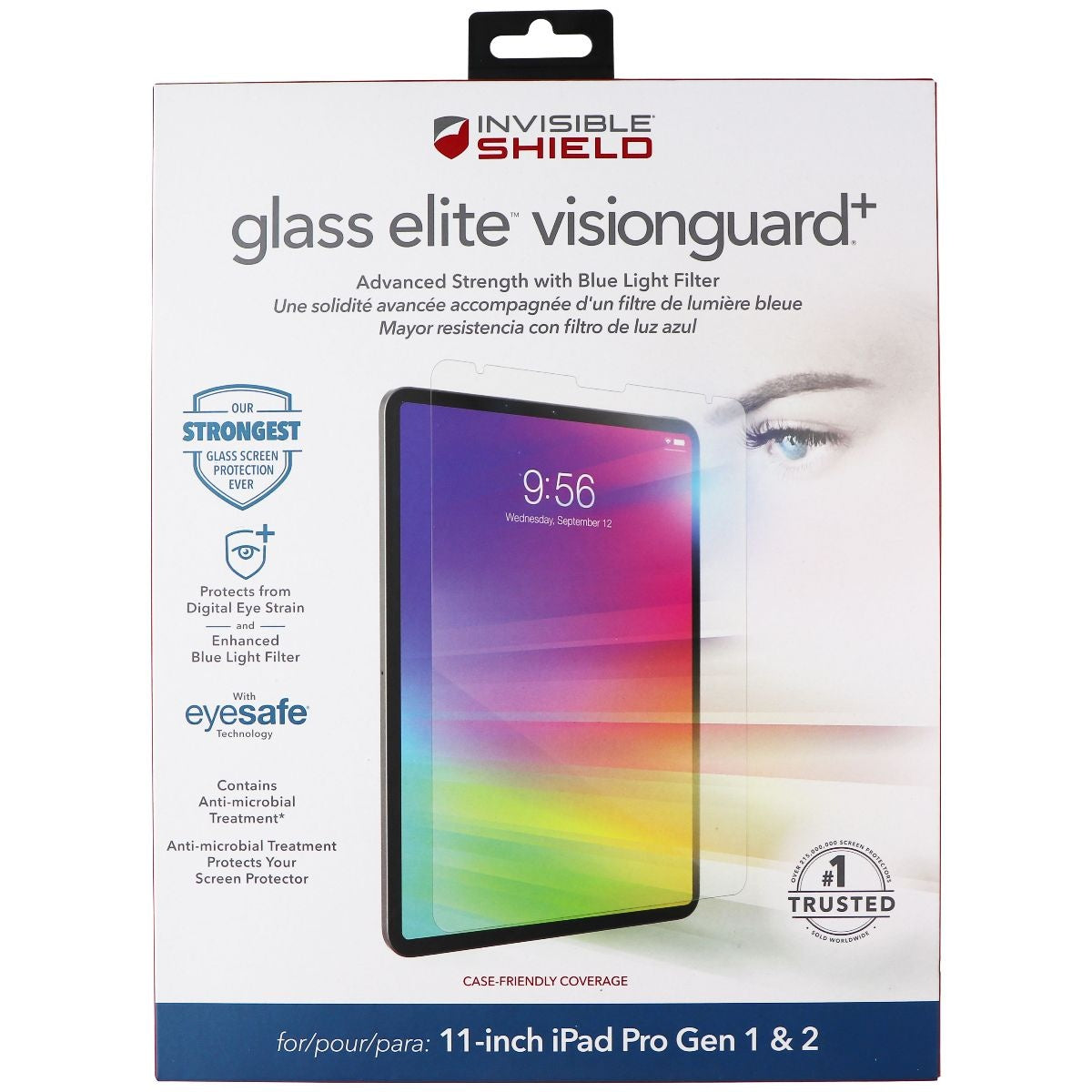ZAGG (Glass Elite VisionGuard+) Screen for iPad 11-inch (2nd/1st Gen) - Clear iPad/Tablet Accessories - Screen Protectors Zagg - Simple Cell Bulk Wholesale Pricing - USA Seller