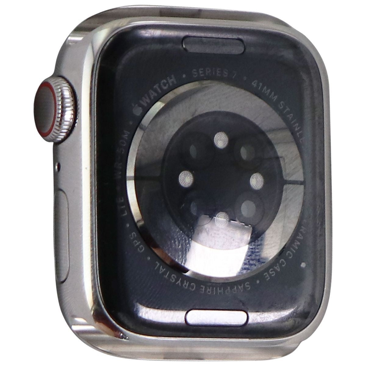 Apple Watch Series 7 (A2475) GPS + Cellular 41mm Silver Stainless Steel/Mil Loop Smart Watches Apple - Simple Cell Bulk Wholesale Pricing - USA Seller
