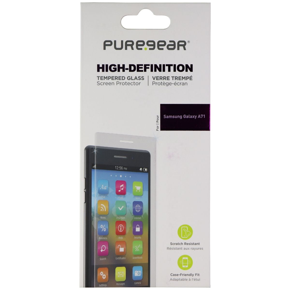 PureGear High-Definition Tempered Glass Screen Protector for Samsung Galaxy A71 Cell Phone - Screen Protectors PureGear - Simple Cell Bulk Wholesale Pricing - USA Seller