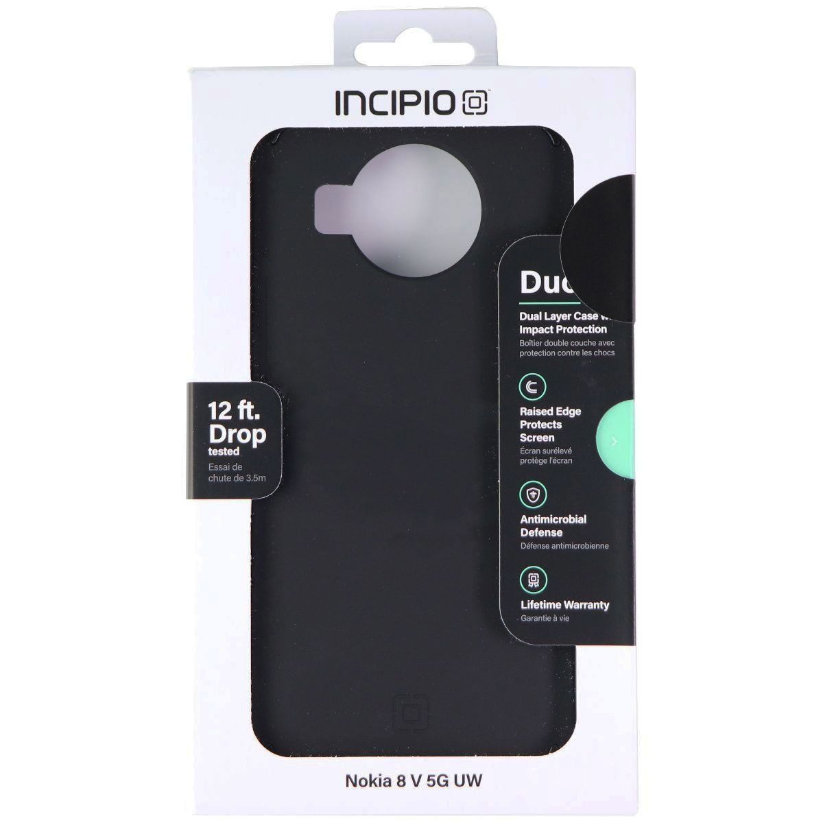 Incipio Duo Series Dual Layer Case for Nokia 8 V 5G UW - Black
