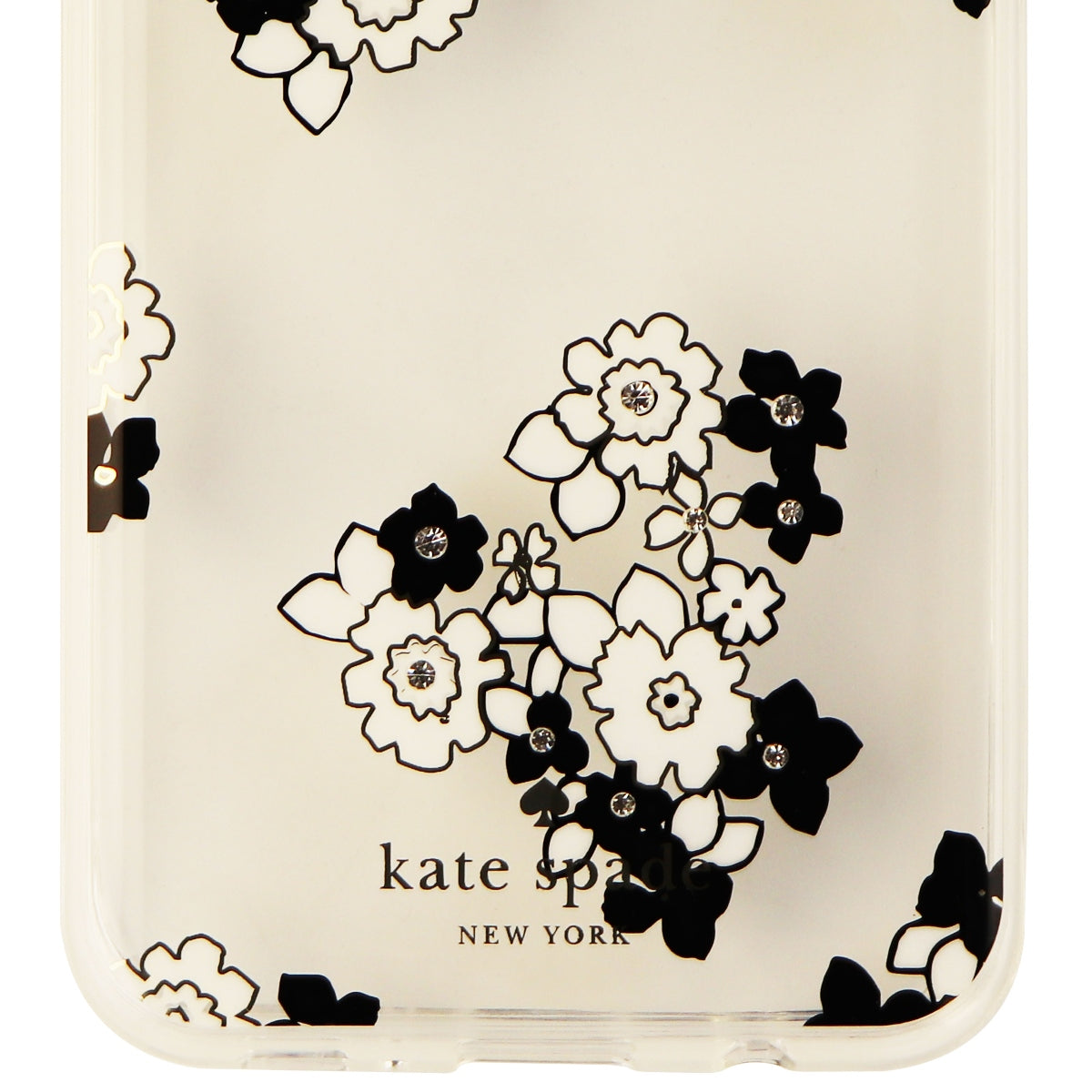 Kate Spade Hard Case for Samsung Galaxy S8+ (Plus) - Clear/White Flowers/Gems Cell Phone - Cases, Covers & Skins Kate Spade - Simple Cell Bulk Wholesale Pricing - USA Seller