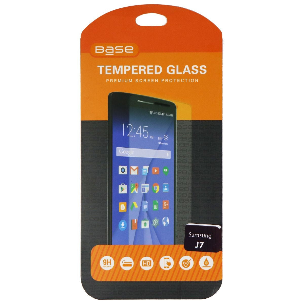 Base Tempered Glass Premium Screen Protector for Samsung Galaxy J7 - Clear Cell Phone - Screen Protectors Base - Simple Cell Bulk Wholesale Pricing - USA Seller