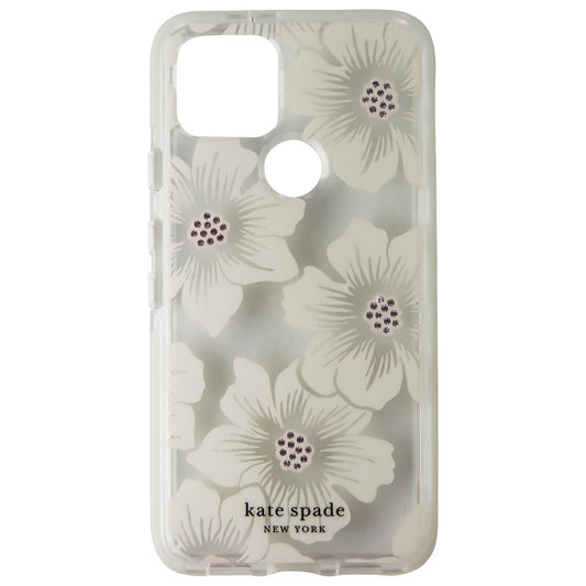 Kate Spade Defensive Hardshell Case for Google Pixel 5 - Hollyhock Floral Clear Cell Phone - Cases, Covers & Skins Kate Spade - Simple Cell Bulk Wholesale Pricing - USA Seller