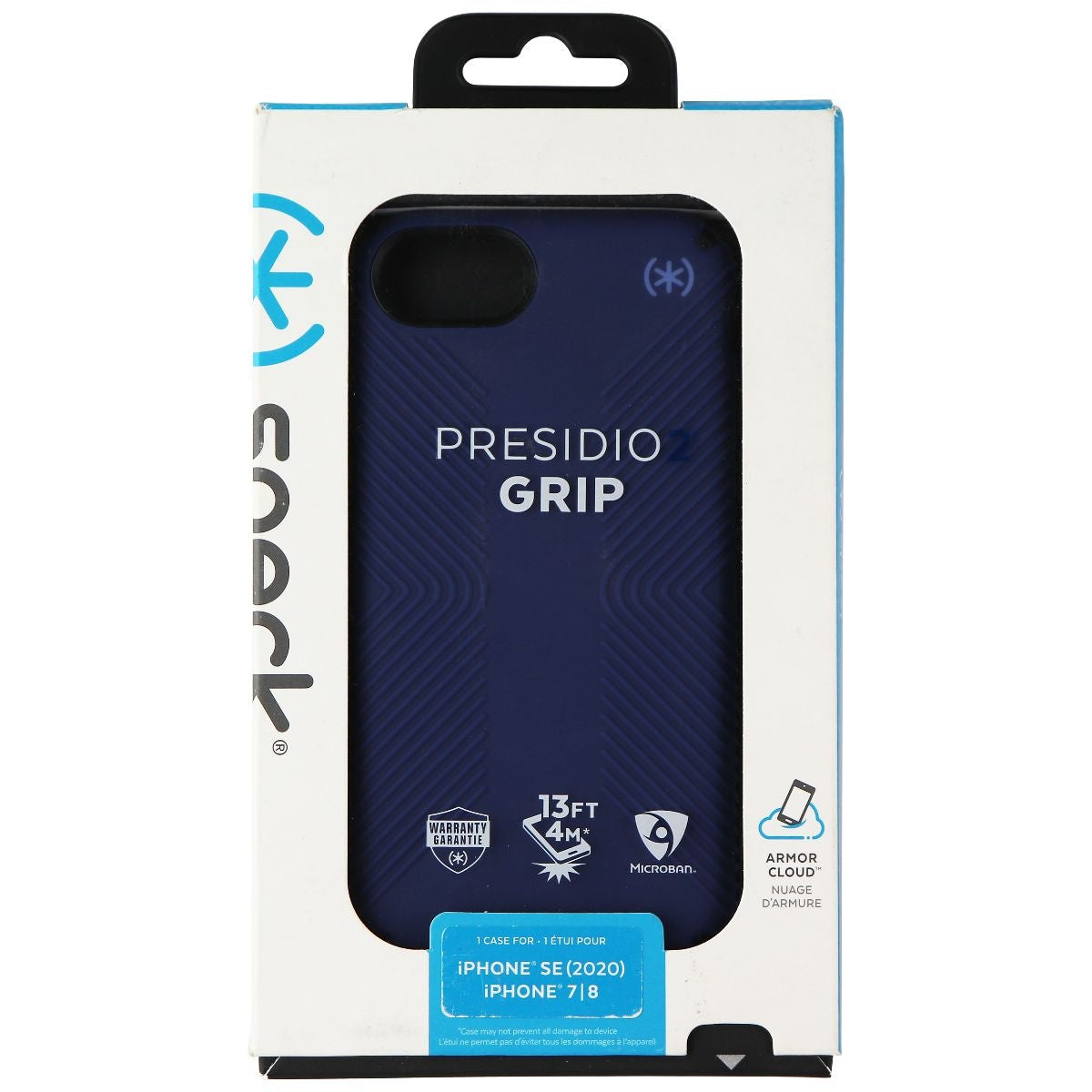 Speck Presidio2 Grip Case for iPhone SE (3rd/2nd Gen)/8/7 - Coastal Blue/Black Cell Phone - Cases, Covers & Skins Speck - Simple Cell Bulk Wholesale Pricing - USA Seller