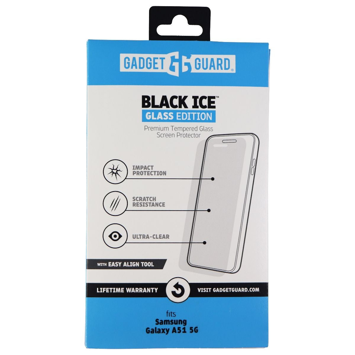 Gadget Guard Black Ice Tempered Glass for Samsung Galaxy A51 5G - Clear Cell Phone - Screen Protectors Gadget Guard - Simple Cell Bulk Wholesale Pricing - USA Seller