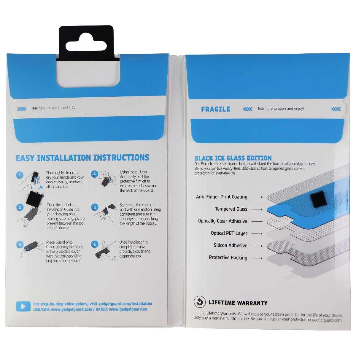 Gadget Guard Black Ice Tempered Glass for LG Stylo 6 Smartphones - Clear Cell Phone - Screen Protectors Gadget Guard - Simple Cell Bulk Wholesale Pricing - USA Seller