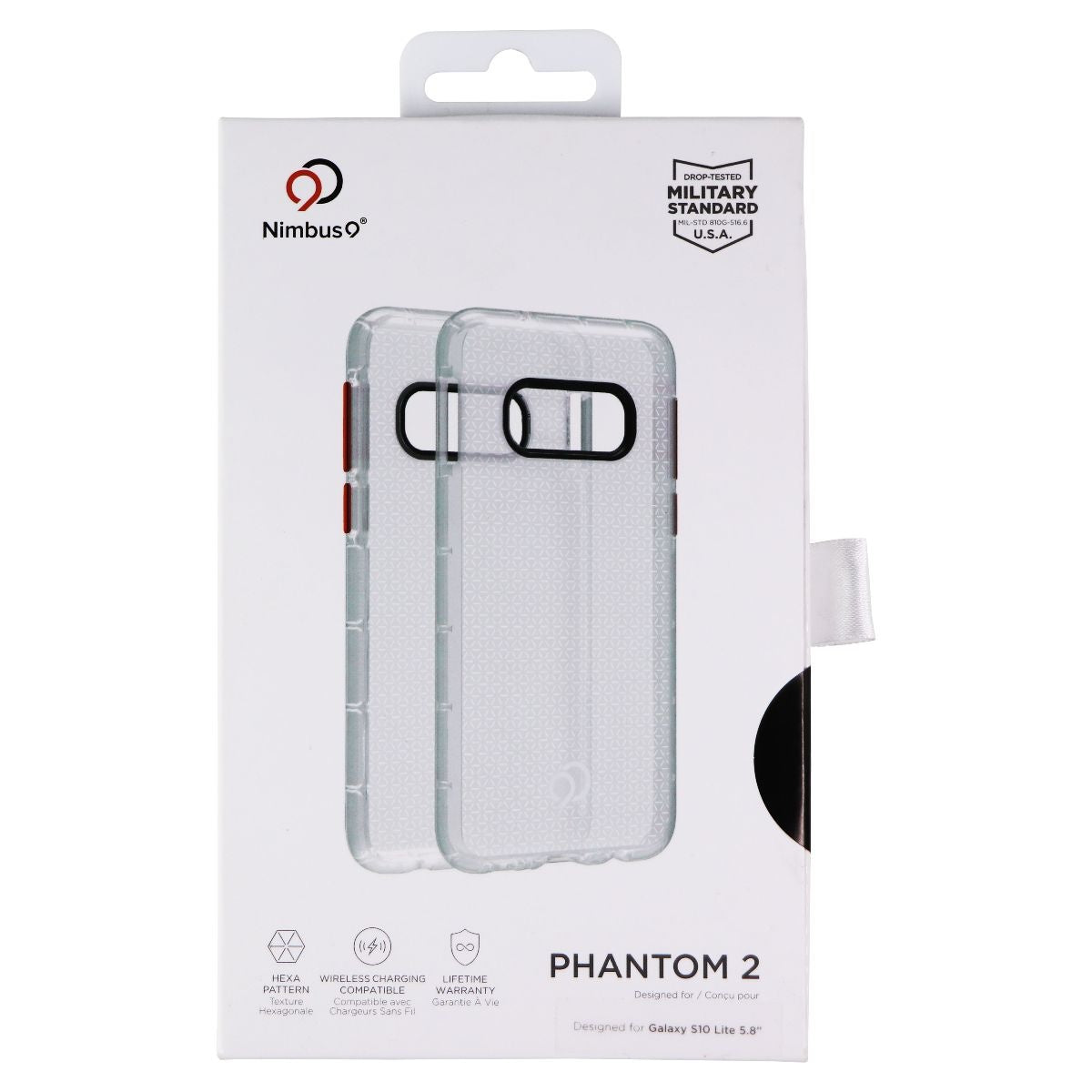 Nimbus9 Phantom 2 Series Case for Galaxy S10e - Clear/Red Cell Phone - Cases, Covers & Skins Nimbus9 - Simple Cell Bulk Wholesale Pricing - USA Seller