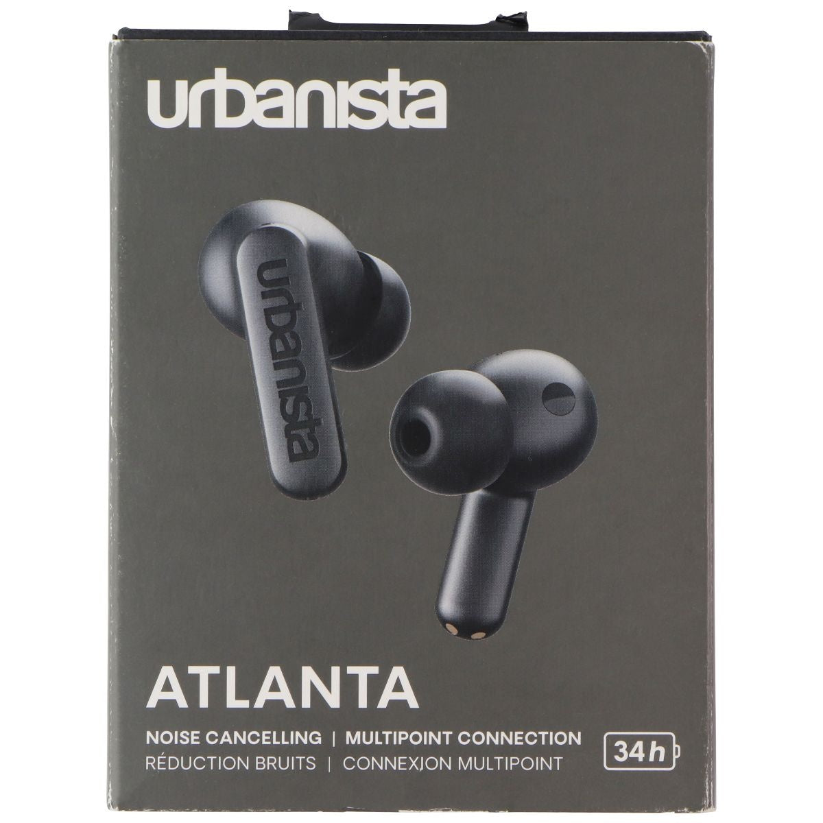 Urbanista Atlanta Active Noise Cancelling True Wireless Earbuds - Midnight Black Portable Audio - Headphones Urbanista - Simple Cell Bulk Wholesale Pricing - USA Seller