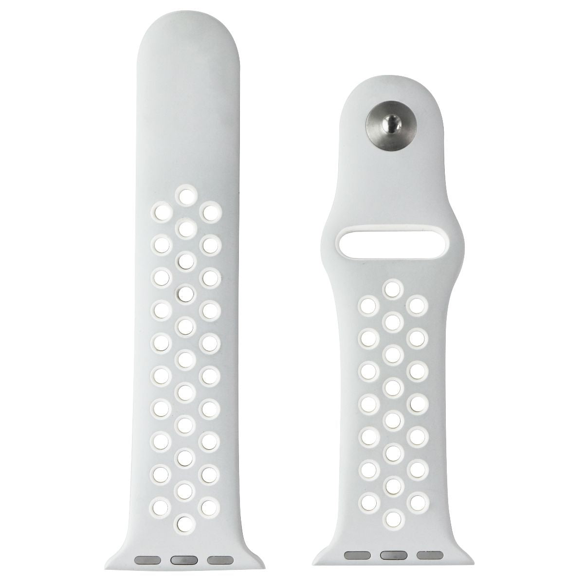 Apple 38mm Nike Band for Apple Watch 38/40/41mm - Pure Platinum/White (S/M Only) Smart Watch Accessories - Watch Bands Apple - Simple Cell Bulk Wholesale Pricing - USA Seller