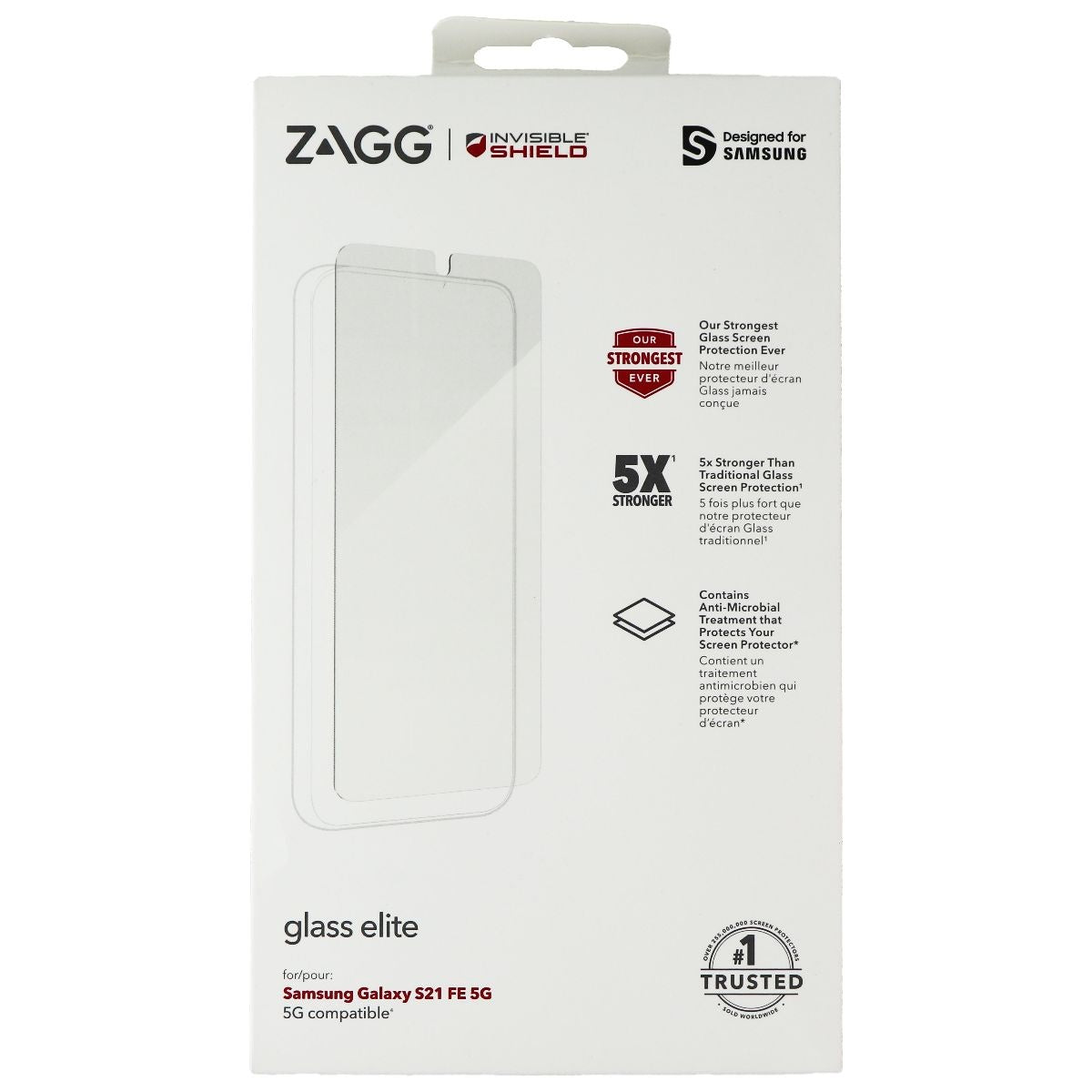 ZAGG InvisibleShield Glass Elite Screen Protector for Samsung Galaxy S21 FE 5G Cell Phone - Screen Protectors Zagg - Simple Cell Bulk Wholesale Pricing - USA Seller
