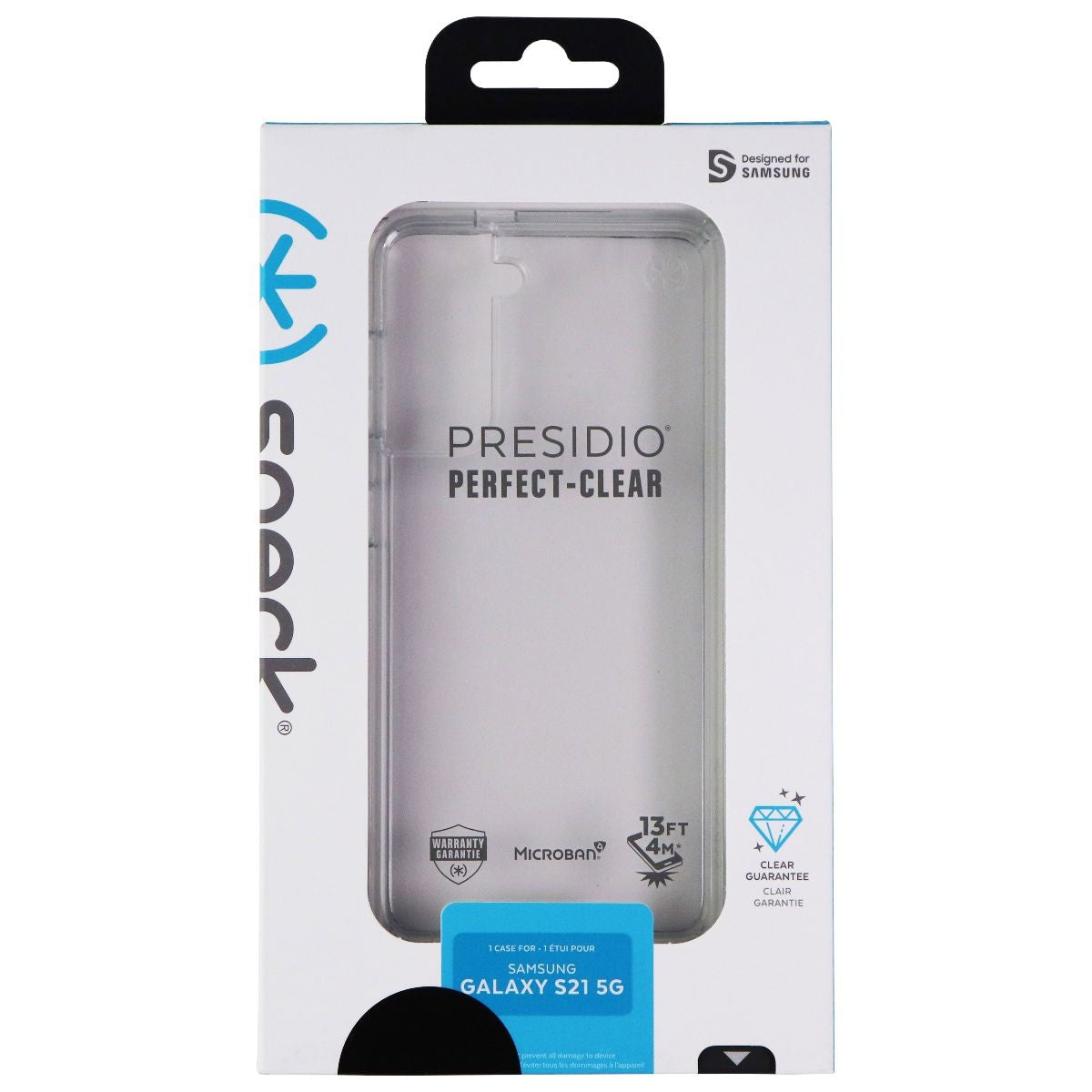 Speck Presidio Perfect-Clear Case for Samsung Galaxy S21 5G - Clear Cell Phone - Cases, Covers & Skins Speck - Simple Cell Bulk Wholesale Pricing - USA Seller