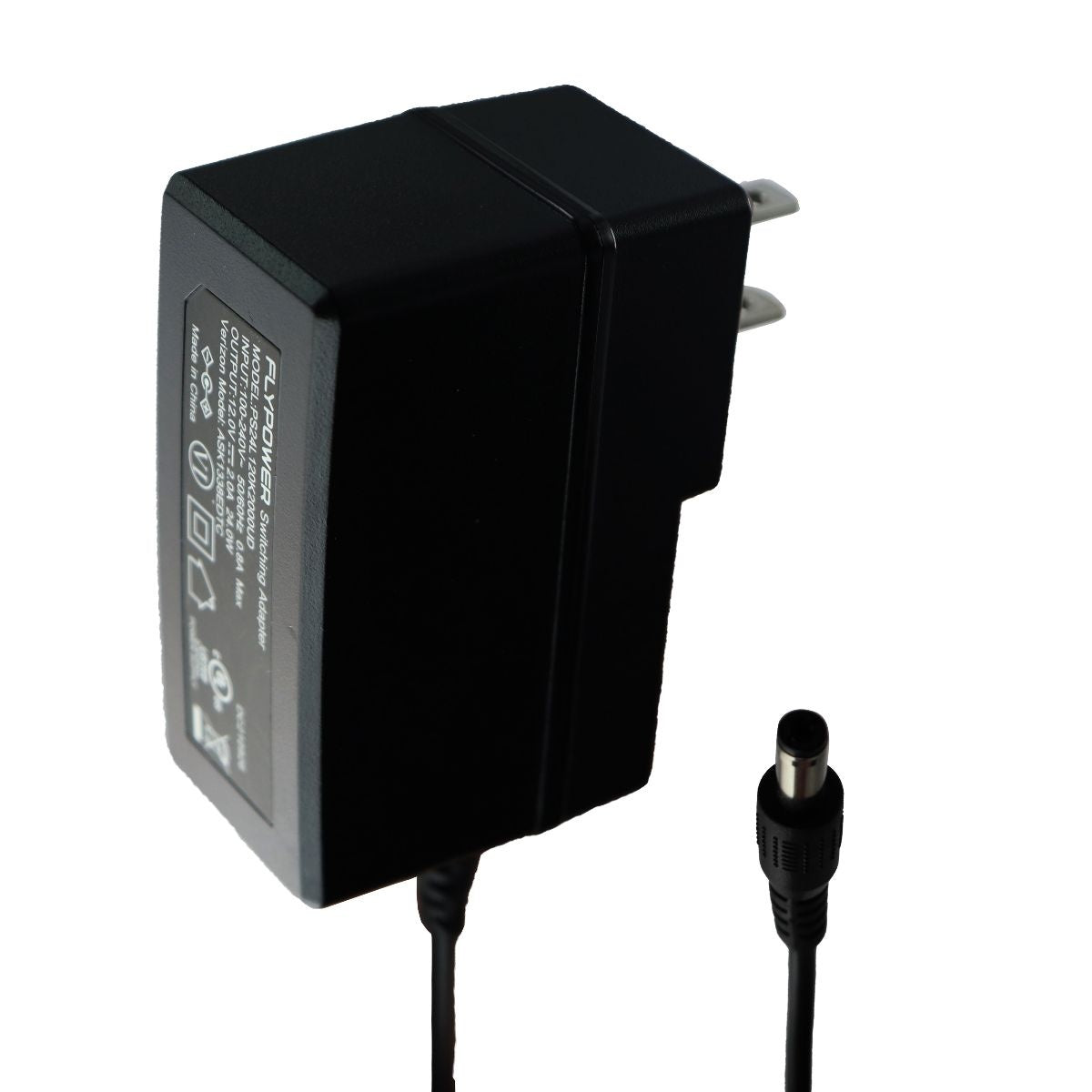 Flypower (12V/2A) Switching Adapter Wall Charger - Black (PS24L120K2000UD) Multipurpose Batteries & Power - Multipurpose AC to DC Adapters FlyPower - Simple Cell Bulk Wholesale Pricing - USA Seller