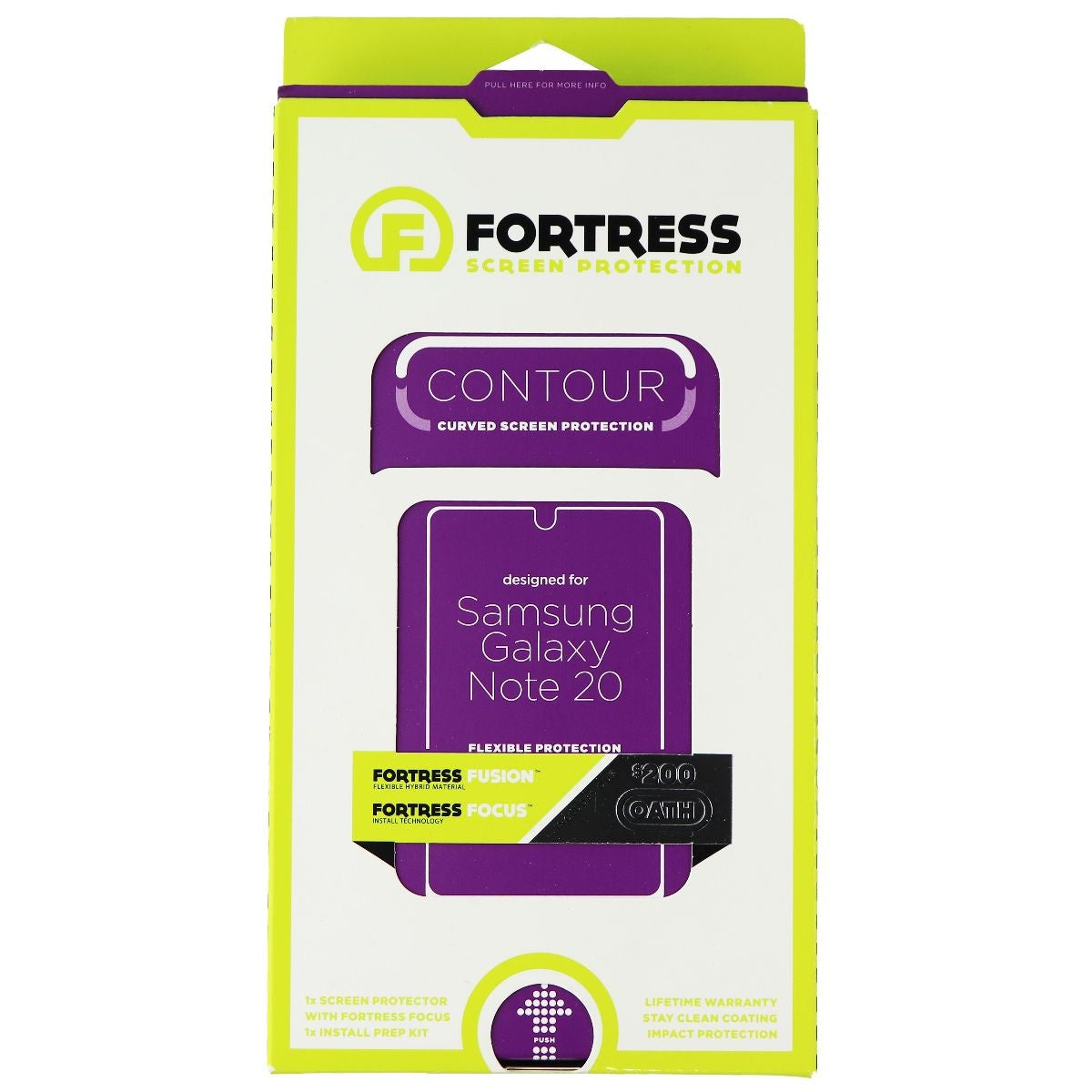 Fortress CONTOUR Curved Screen Protector for Samsung Galaxy Note 20 Cell Phone - Screen Protectors Fortress - Simple Cell Bulk Wholesale Pricing - USA Seller