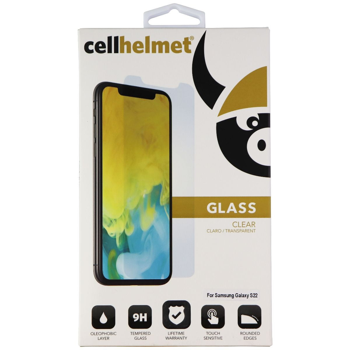 Cellhelmet Clear Glass Screen Protector for Samsung Galaxy S22 - Clear Cell Phone - Screen Protectors CellHelmet - Simple Cell Bulk Wholesale Pricing - USA Seller