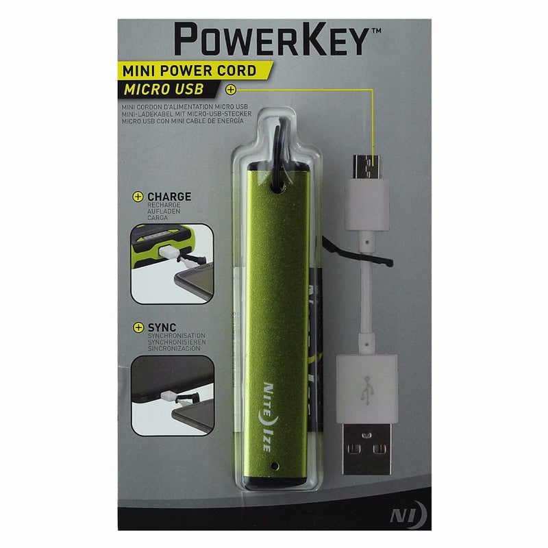 Nite Ize (PKYU-17-R7) Charge & Sync Cable for Micro USB Mini Power Cord - Lime G Cell Phone - Cables & Adapters Nite Ize - Simple Cell Bulk Wholesale Pricing - USA Seller