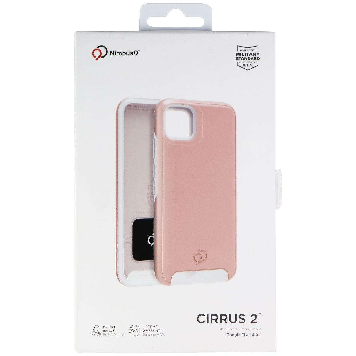 Nimbus9 Cirrus 2 Case for Google Pixel 4 XL Smartphones - Clear/Rose Cell Phone - Cases, Covers & Skins Nimbus9 - Simple Cell Bulk Wholesale Pricing - USA Seller