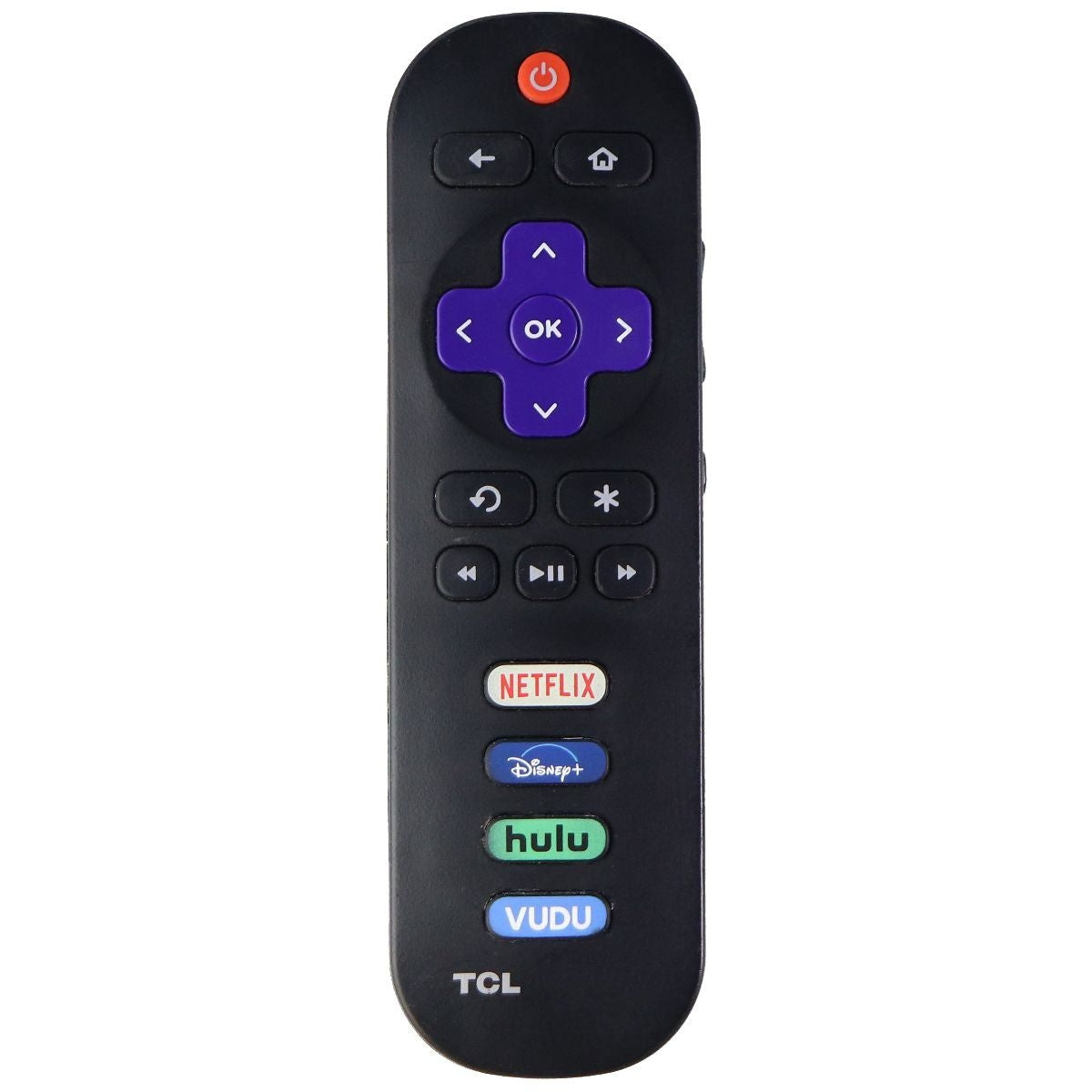 TCL Replacement Remote Control for Roku TV - Netflix/Disney+/Hulu/Vudu TV, Video & Audio Accessories - Remote Controls TCL - Simple Cell Bulk Wholesale Pricing - USA Seller