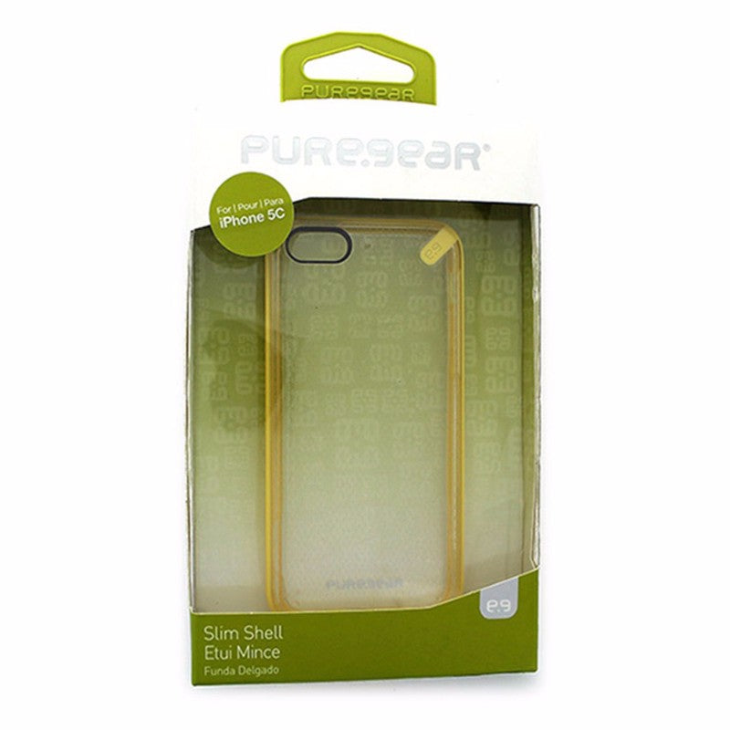 PureGear Slim Shell Case for Apple iPhone 5C Clear w/ Yellow Trim