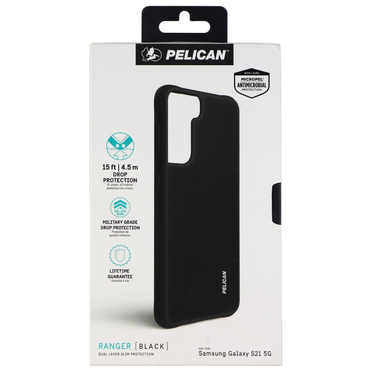 Pelican Ranger Series Hard Case for Samsung Galaxy S21 5G - Matte Black Cell Phone - Cases, Covers & Skins Case-Mate - Simple Cell Bulk Wholesale Pricing - USA Seller