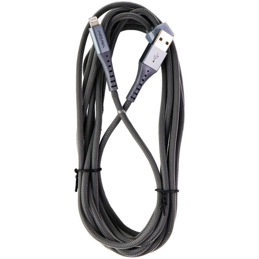 Ventev (10-Ft) ChargeSync USB-A to 8-Pin Lightning Alloy Cable - Steel Gray Cell Phone - Cables & Adapters Ventev - Simple Cell Bulk Wholesale Pricing - USA Seller
