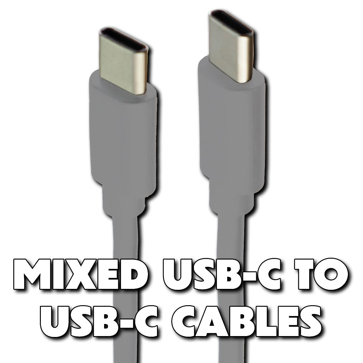 Mixed USB-C to USB-C Charge & Sync Cables - Mixed Brand/Length/Colors Cell Phone - Cables & Adapters Unbranded - Simple Cell Bulk Wholesale Pricing - USA Seller