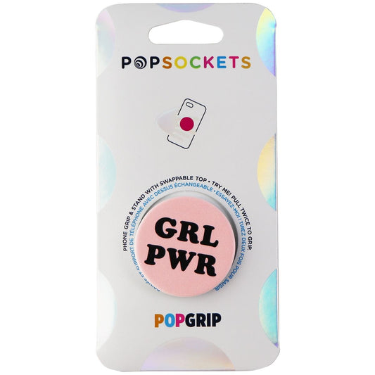 PopSockets: PopGrip with Swappable Top for Phones and Tablets - GRL PWR / Pink