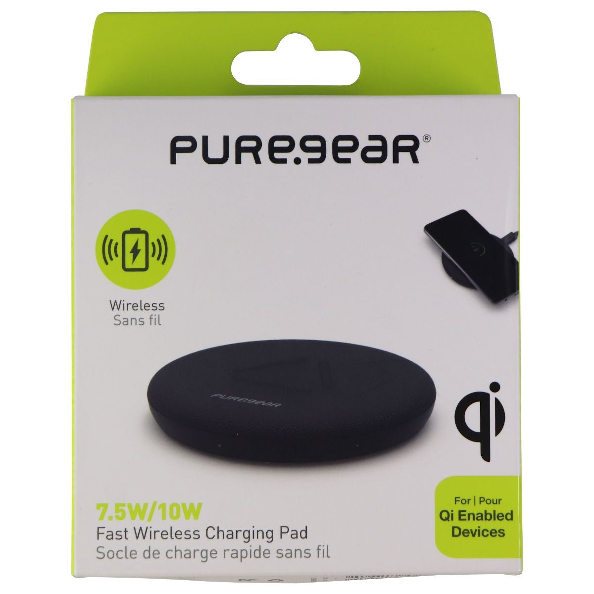 PureGear Fast Wireless Charging Pad for Qi Enabled Devices - Black Cell Phone - Chargers & Cradles PureGear - Simple Cell Bulk Wholesale Pricing - USA Seller