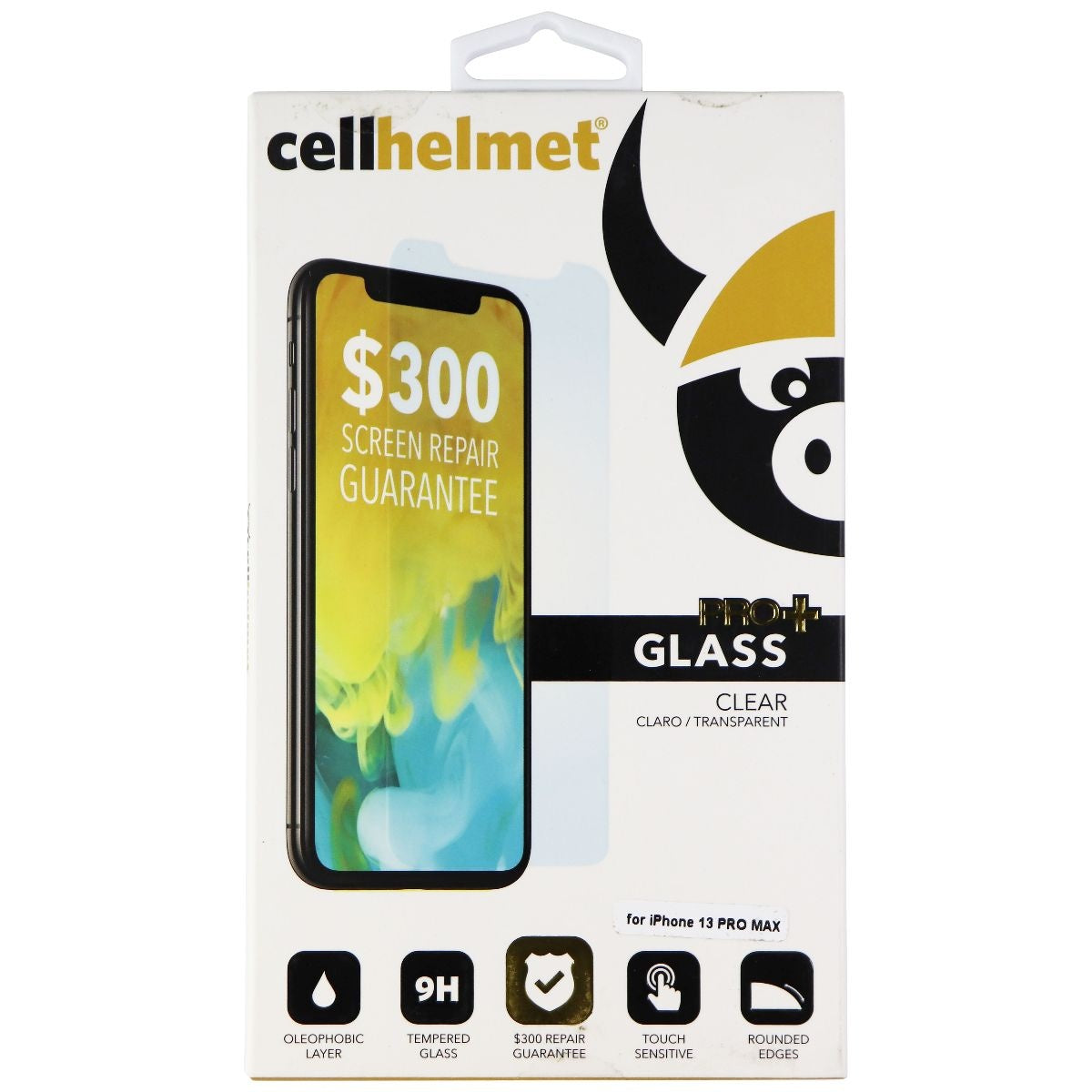Cellhelmet Pro+ Glass Screen Protector for Apple iPhone 13 Pro Max - Clear Cell Phone - Screen Protectors CellHelmet - Simple Cell Bulk Wholesale Pricing - USA Seller