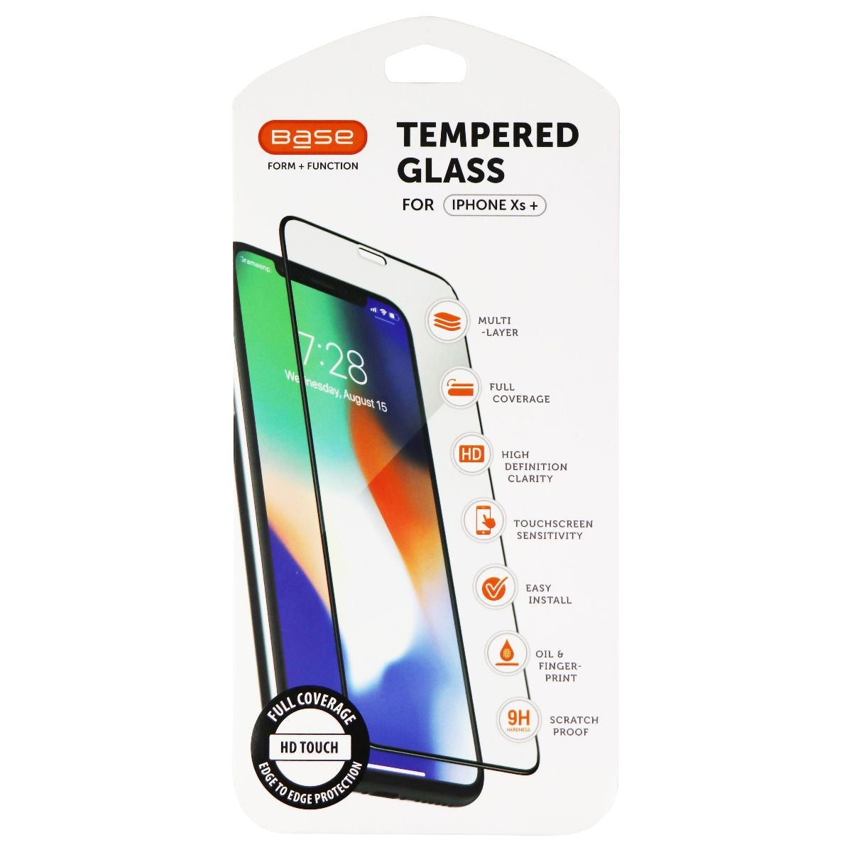 Base Edge to Edge Tempered Glass for Apple iPhone Xs Max - Full Coverage Cell Phone - Screen Protectors Base - Simple Cell Bulk Wholesale Pricing - USA Seller