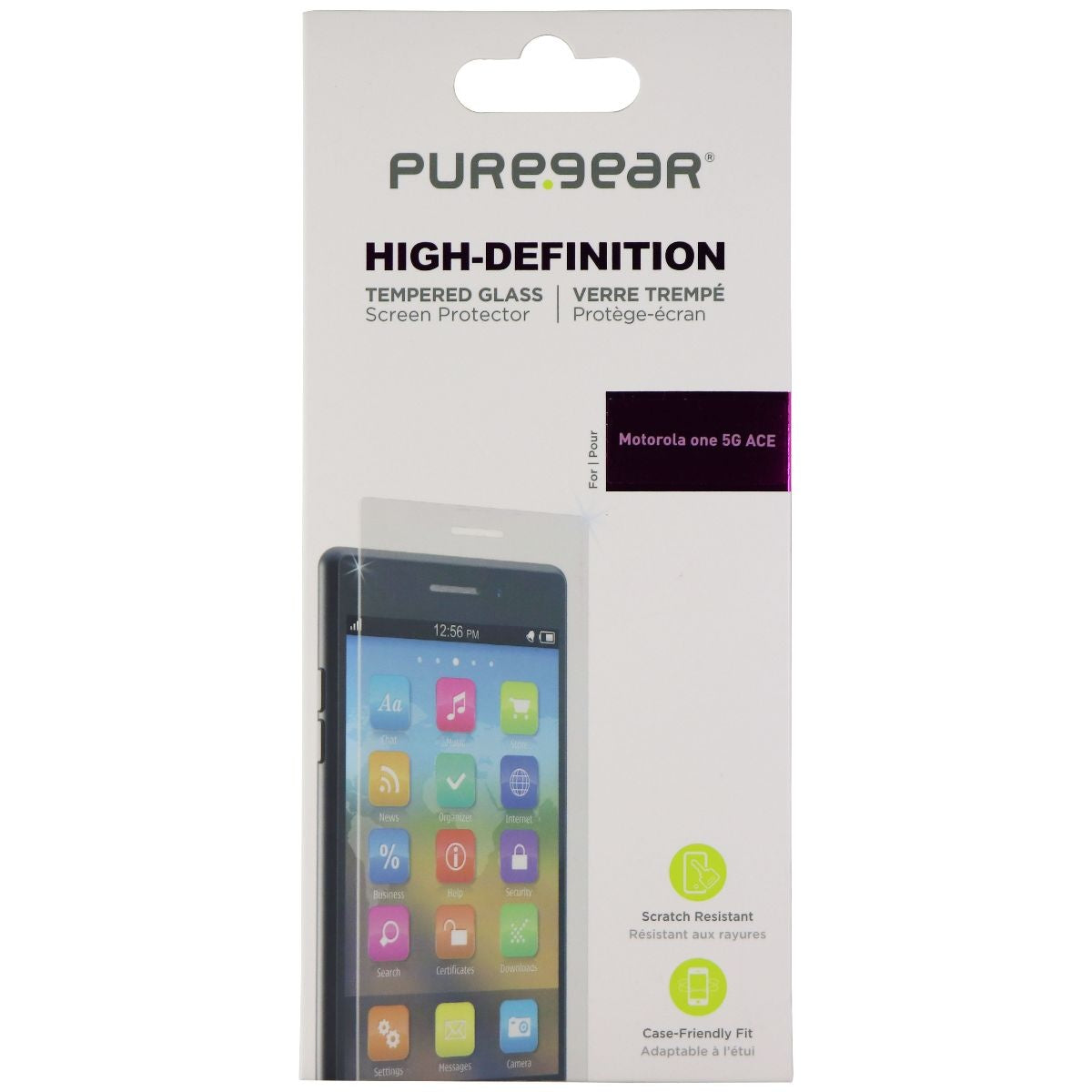 PureGear High-Definition Tempered Glass Screen Protector for Motorola One 5G Ace Cell Phone - Screen Protectors PureGear - Simple Cell Bulk Wholesale Pricing - USA Seller