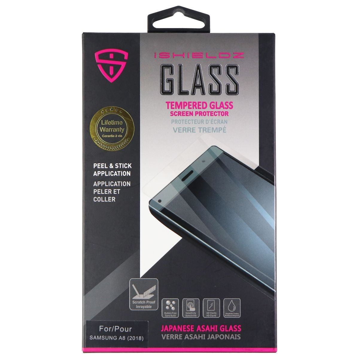 iShieldz Asahi Tempered Glass Screen Protector for Samsung A8 (2018) - Clear Cell Phone - Screen Protectors iShieldz - Simple Cell Bulk Wholesale Pricing - USA Seller
