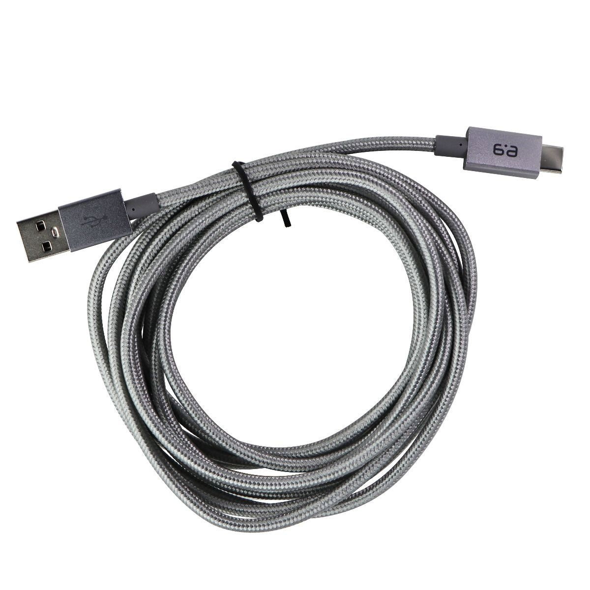 PureGear 10-Foot Braided USB-A to USB-C (Type C) Charging Cable - Gray Cell Phone - Cables & Adapters PureGear - Simple Cell Bulk Wholesale Pricing - USA Seller